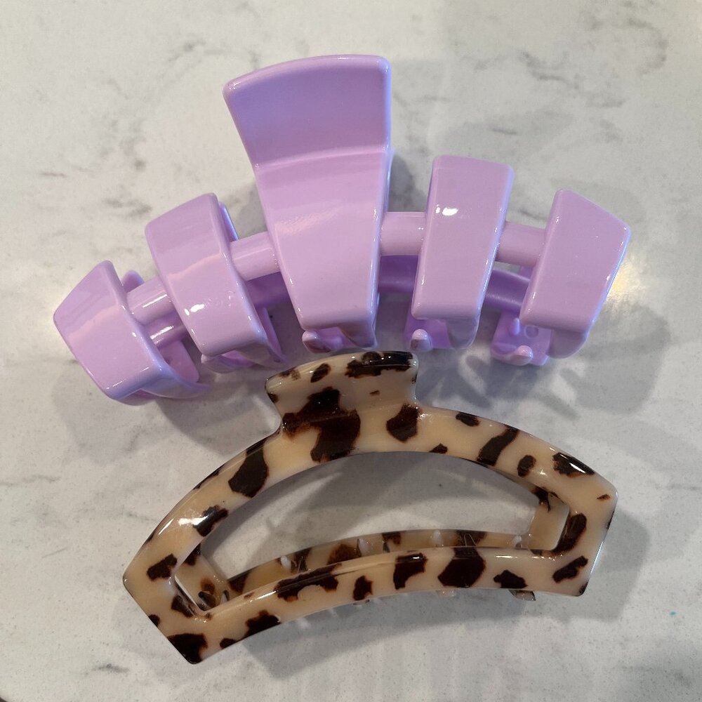 Teleties open and classic claw hair clips